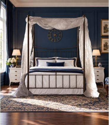 Cama con Dosel de Forja Colección LIBERTY