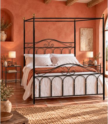 Cama Dosel de Forja AFRICA-ROSA.
