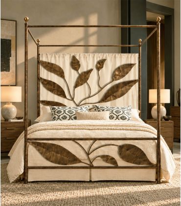 Cama Dosel de Forja Coleccion HOJAS