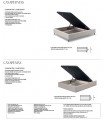 Cama con Canapé abatible tapizada FLAVIO