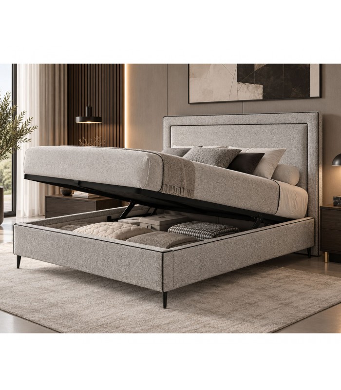 Cama BESORA con Canapé Abatible Tapizado