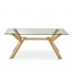 Mesa de comedor en madera y cristal ANDES 160