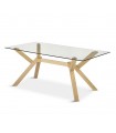 Mesa de comedor en madera y cristal ANDES 160