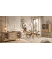 Mesa de comedor en madera y cristal ANDES 160