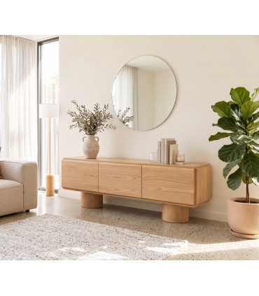 Mueble de televisión en Chapa de roble NANTES