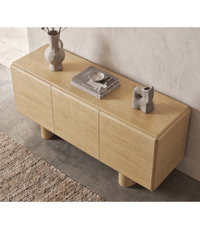 Aparador NANTES de madera de roble natural pata curva
