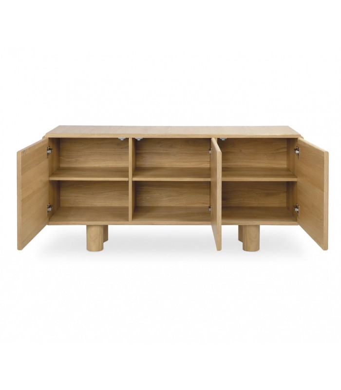 Aparador NANTES de madera de roble natural pata curva