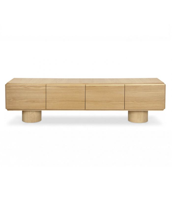 Mesa TV en Chapa de roble NANTES