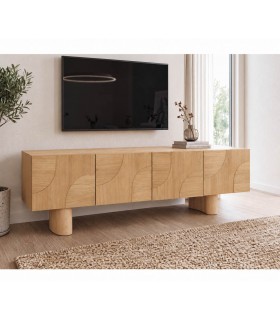 Mesa de televisión TOURS diseño geométrico y patas arco