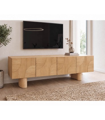 Mesa de televisión TOURS diseño geométrico y patas arco