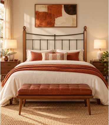Cabecero de Forja y Madera : Colección LIBERTY