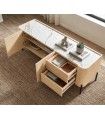 Mueble TV de Madera de fresno con tapa Efecto Mármol
