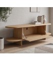 Mueble TV NIMES en chapa de roble natural con puerta abatible