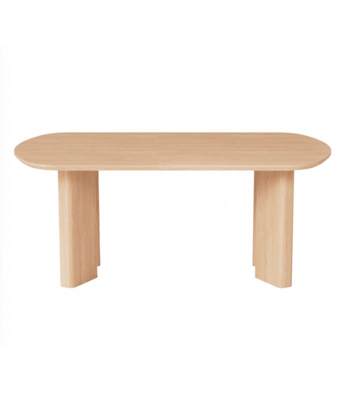 Mesa de comedor NIMES de chapa de roble natural