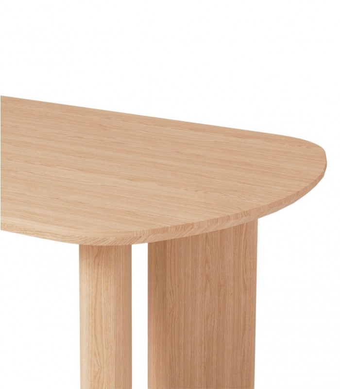 Mesa de comedor NIMES de chapa de roble natural