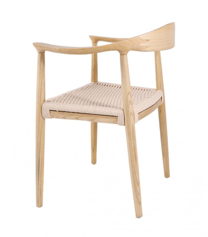 Set de 2 Sillas en madera maciza NIMES roble