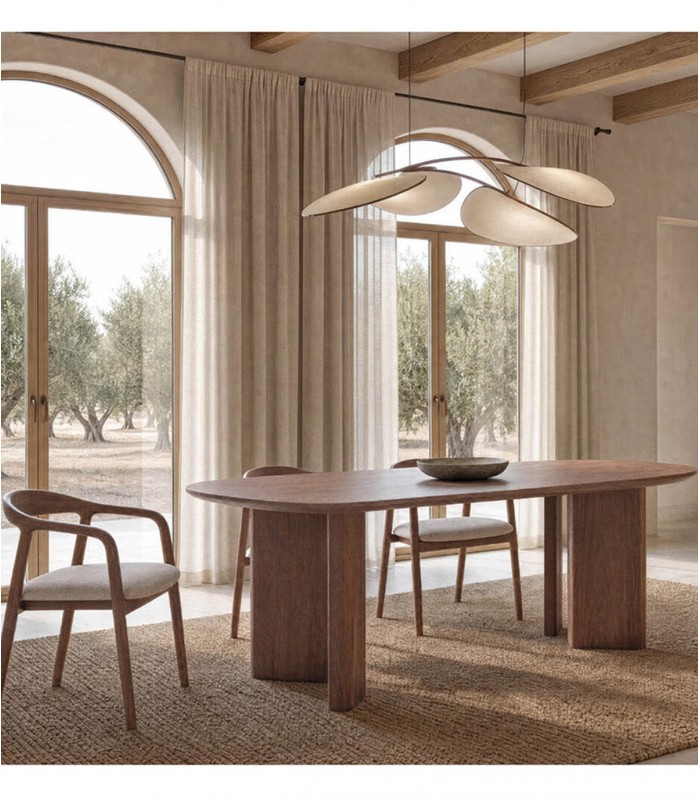 Mesa de comedor NIMES de madera roble natural