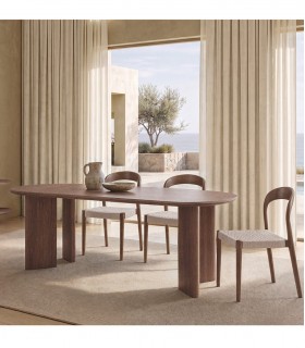 Mesa de comedor NIMES de madera roble natural