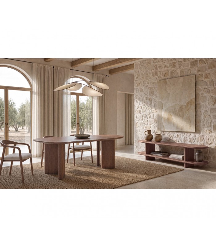 Mesa de comedor NIMES de madera roble natural