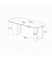 Mesa de comedor NIMES de madera roble natural