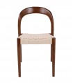 Set de 2 Sillas en madera de nogal y cuerda SILVA