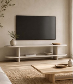 Mueble TV moderno en color Piedra Brillo NIMES
