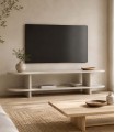 Mueble TV moderno en color Piedra Brillo NIMES