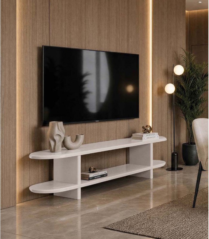Mueble TV moderno en color Piedra Brillo NIMES