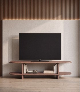 Mesa de televisión NIMES en madera de Nogal
