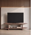 Mesa de televisión NIMES en madera de Nogal