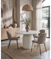 Mesa de comedor redonda DOLMEN efecto cemento