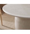 Mesa de comedor redonda DOLMEN efecto cemento