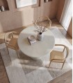 Mesa de comedor redonda DOLMEN efecto cemento