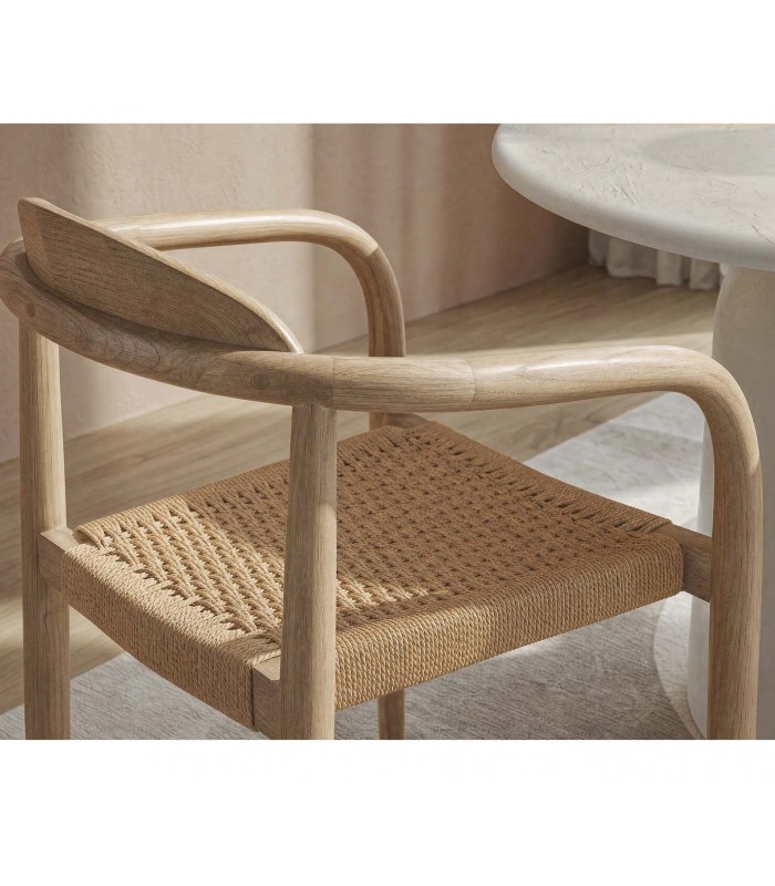Set de 2 Sillas en madera de roble oscuro DOLMEN