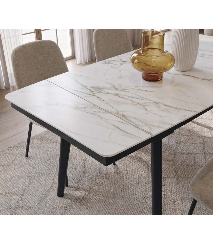 Mesa de Comedor Extensible JAKOB Negra