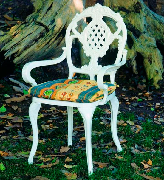 Silla y sillón de fundición Aluminio Mod. FLORIDA
